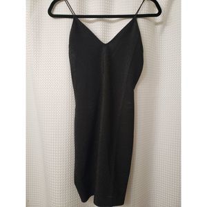 Divided By H&M Womens Dress Size Small Black Body Con With Sparkles NWT Party